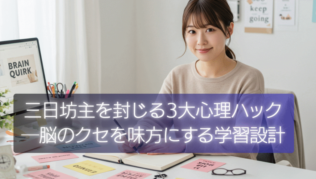 三日坊主を封じる3大心理ハック
