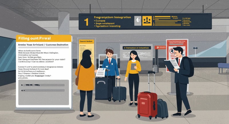 空港到着〜入国審査