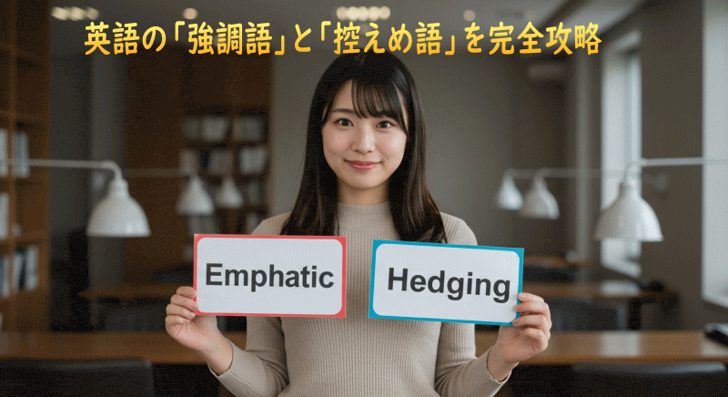 英語の強調語と控えめ語とは?