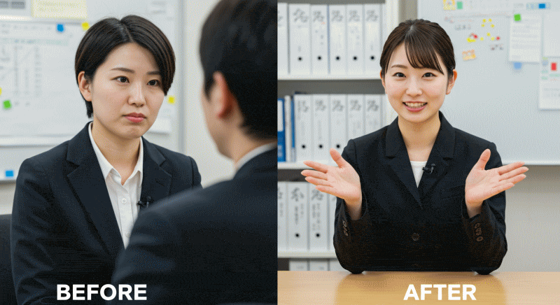 面接官の印象を良くするための改善モデル