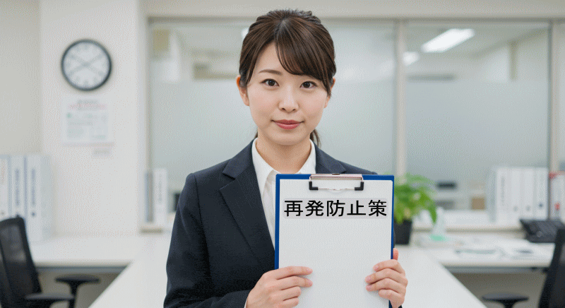 再発防止を伝えるフレーズ