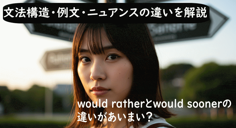 would rather と would sooner の違い