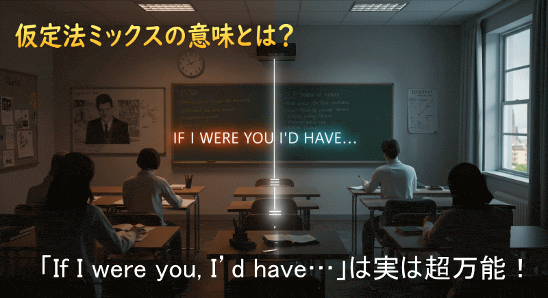 仮定法ミックスとは?“If I were you, I’d have…”の意味
