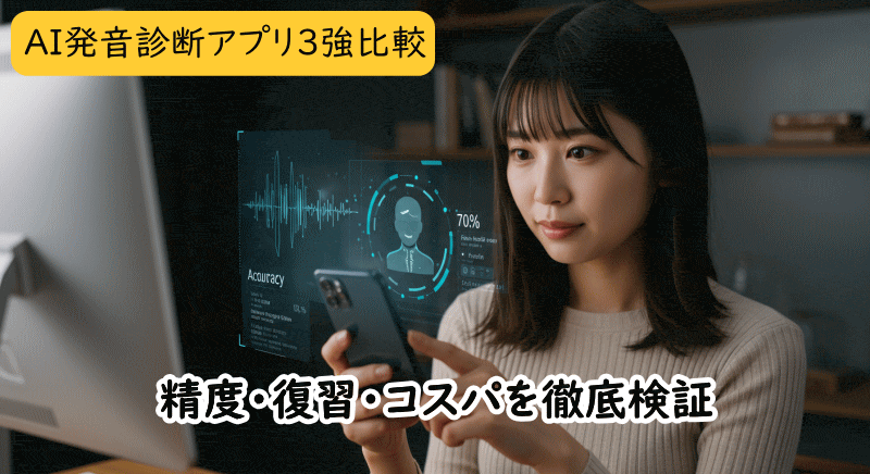 AI発音診断アプリの発音精度比較