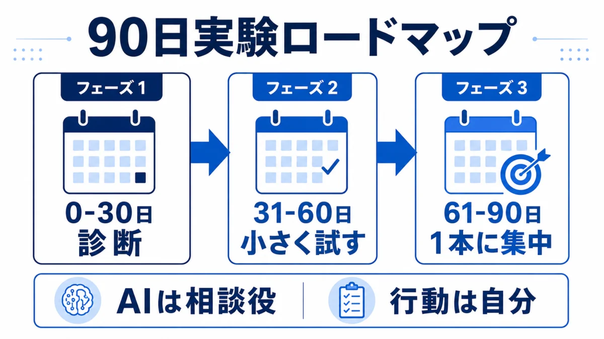 AI副業診断を90日で実験するロードマップ