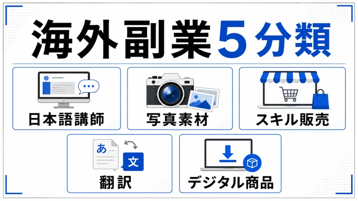 海外副業5分類 図解