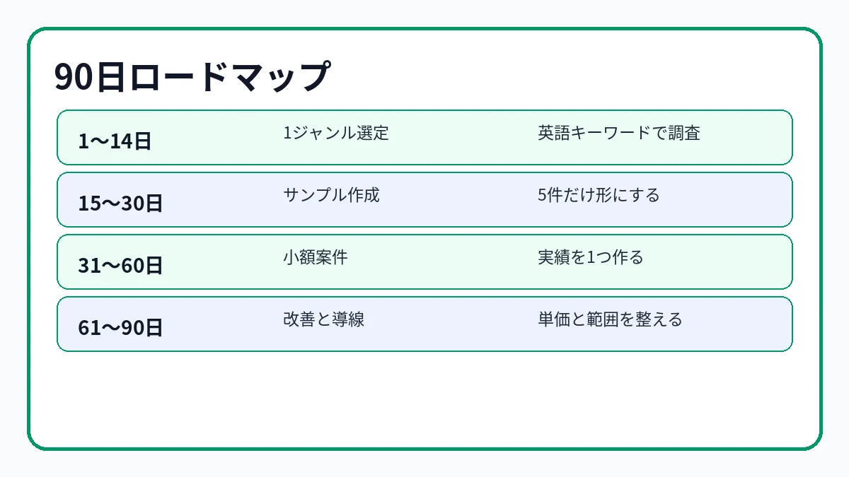 海外副業を日本で再現する90日ロードマップ