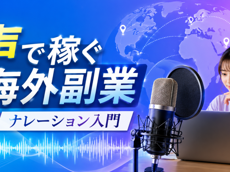 声を使って稼ぐ海外副業のサムネイル