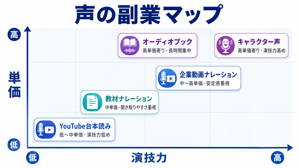 声の副業マップ図解
