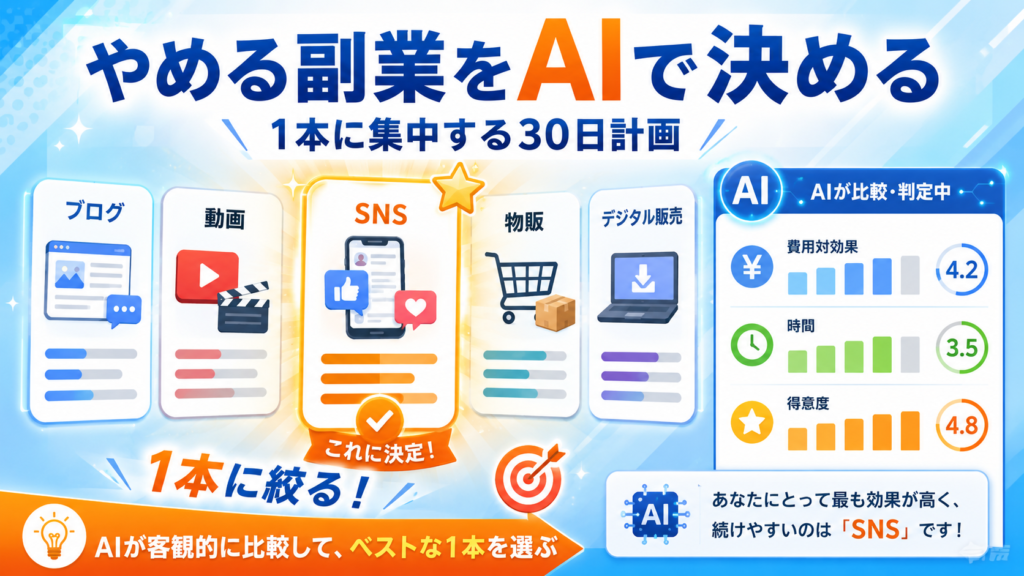 やめる副業をAIで決める
