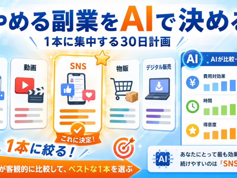 やめる副業をAIで決める