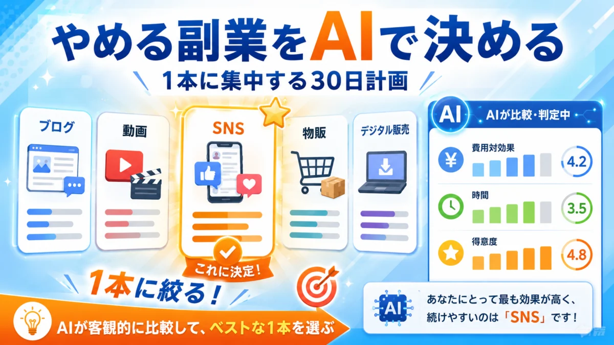 やめる副業をAIで決める