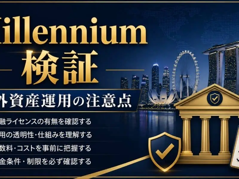 Millennium 検証 海外資産運用の注意点
