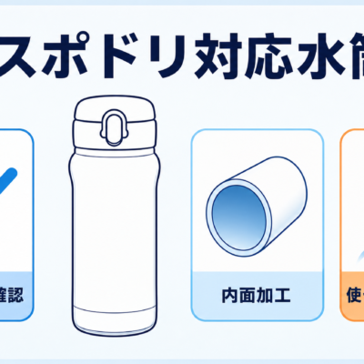 スポーツドリンク対応水筒の見分け方